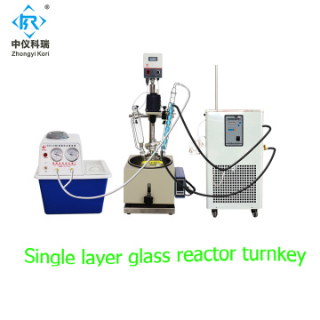 mini reactor de vidrio de una sola capa de mezcla